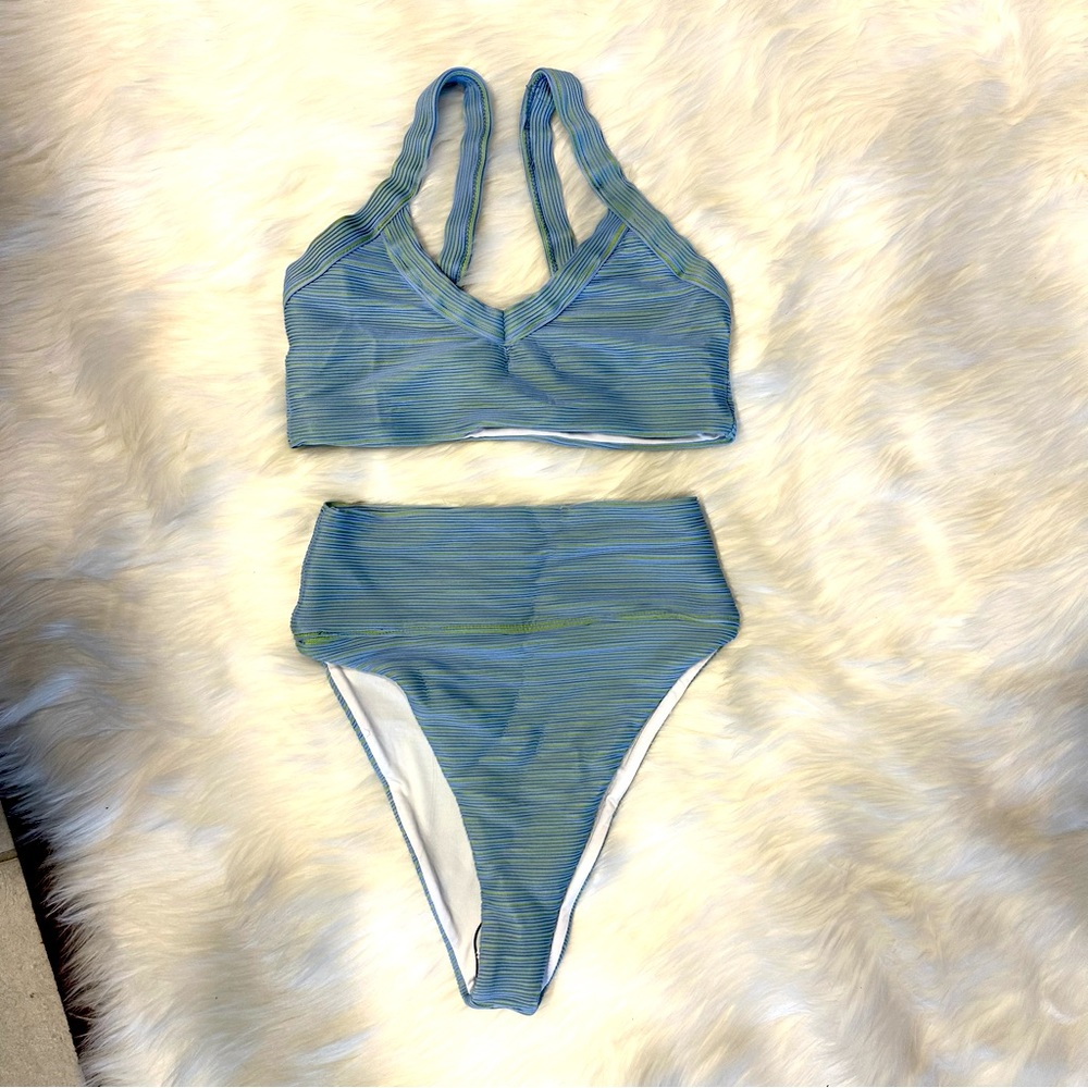 NWOT Beach Riot Ribbed Bikini Set Highwaisted - Picture 2 of 6